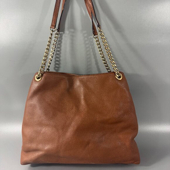 MICHAEL MICHAEL KORS JET SET LARGE CHAIN LEATHER SHOULDER TOTE BAG - Picture 6 of 14